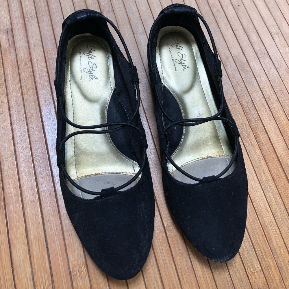 Black Ballet Flats Shoes size 8